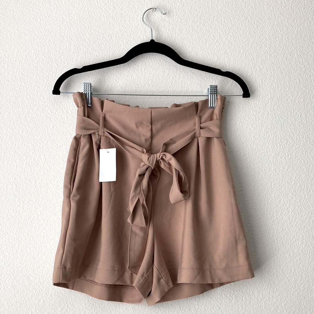 NEW - Nude Tan Neutral Cream Dressy High Waisted Shorts